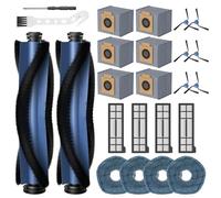 24 Pack Replacement Accessories Kits Compatible with Eufy X10 Pro Omni Vacuum, 2 Main Brush, 4 Mop Cloths, 6 Dust Bags, 4 HEPA Filter, 6 Side Brush, 1 Cleaning Tools, 1 Screwdriver