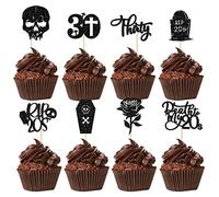 24 Pack RIP 20s Cupcake Toppers Death to My 20s Cupcake Toppers RIP to My 20s Birthday Decorations Death to My Twenties Party Decorations Men Women 30th Birthday Cupcake Toppers Party Decorations
