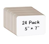 24-Pack Small Whiteboard Dry Erase Boards, 5"x7" Mini Lapboards for Students & Teachers, Classroom Supplies, Personal Writing Boards for School Activities