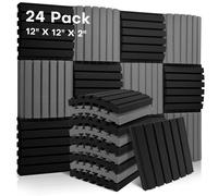 24 Pack Sound Proofing Acoustic Wall Panels, 2" X 12" X 12" / 5 X 30 X