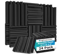 24 Pack Sound Proofing Panels, 5 X 30 X 30cm /2" X 12" X 12" Acoustic Wall Foam Panels, Studio Wedge Tiles, High Density Fireproof Soundproofing Acoustic Panels for Podcast Studio, Offices