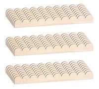 24 Pack Unfinished Scalloped Wood Border Trim, Scalloped Edge Decorative Wood Strips for Home DIY Crafts Wall Cabinet Shelf Door Window Frames Decor
