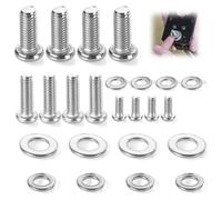 24 Pack Universal TV Bracket Screws Set, m4/m6/m8 TV Mount Screws for TV and Monitor Mounts Bracket Fixing, Stainless Steel TV Bracket Bolts with Washers with Any Wall Mounted TV Stand