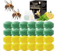 24 Pack Wasp Repellent Outdoor - Natural Peppermint Oil Bee Repellent for Yellow Jackets, Hornets, Mud Wasps, Indoor Outdoor Patio Garden Porch, Pet and Family Safe, Yellow & Green
