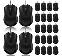 24 Pack Wired Mouse Bulk Computer Mouse Wired with Ergonomic Design Computer Mice Plug and Play USB for Students, Teachers Multi Device Compatibility for Classroom, Home, Office, Remote Work (24)