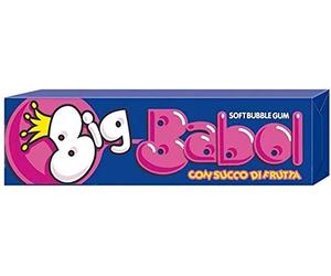 24 PACKET CHEWING GUM BIG BABOL TUTTI FRUTTI ALL FRUIT STRAWBERRY
