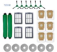 24 Packs Accessories Kit Compatible with iRobot Roomba Plus 505/405 Combo Vacuum Cleaner, Replacement Parts Include 2 Main Brush, 4 Hepa Filters, 6 Side Brush, 6 Dust Bags and 6 Mop Clothes