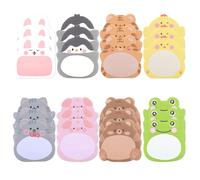 24 Packs Animal Sticky Notes Cute Sticky Notes Tiger Totoro Penguin Frog Rabbit Chicken Bear Pig Stickys Note Cute Self-Stickys Note Memo Pad for School Office(480 Sheets) First Day of School