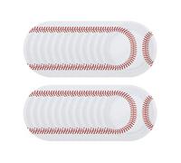 24 Packs Baseball Plates 9 Inch and 7 Inch Round Baseball Themed Paper Plates Baseball Dinner Plates for Baseball Birthday Party Supplies Plate Mate 6 (B, One Size)