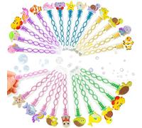 24 Packs Mini Bulk Ocean Theme Bubble Wands for School Beach Pool Theme Summer Party Supplies