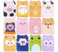 24 Packs Mini Notebooks for Students Mini Notebook Party Supply Animal Small Cute Pocketbook Bulk Cartoon Cat Dog Rabbit Bear Monkey Themed for Classroom Prizes Gift Back to School Rewards
