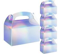 24 Packs Party Favour Boxes Thickened Paper Gift Boxes Candy Snacks Gift Bags Birthday Gifts Wedding Holiday Graduation DIY Colourful Party Candy Boxes 15x9x9 cm/5.9x3.5x3.5 inches