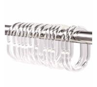 24 Packs Shower Curtain Rings Plastic Curtain Rings Hook Hanger Bath Drape Loop Clip Glide Bathroom Shower Window Rod