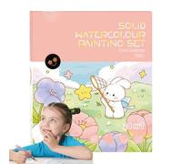 24 Pages Art Projects With Brush - Watercolor Practice Book, Watercolor Painting Book | Watercolor Coloring Paint Workbook, Drawing Craft Kits