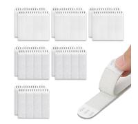 24 Pairs (48 Strips) Picture Hanging Strips, Double Side Hook Loop, 16x70mm Adhesive Strips No Nails with Easy Pull Tabs, Damage-Free Nylon Tape for Pictures, Frames, Mirrors, Wall décor (White)