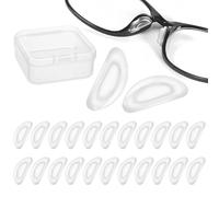 24 Pairs Adhesive Eye Glasses Nose Pads,D Shape Stick on Anti-Slip Soft Silicone,lasses Nose Pads Silicone,for Eyeglasses and Sunglasses Silicone Nose Pad for Glasses