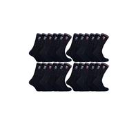 24 Pairs Multipack Classic Sport Breathable Socks Sock Snob Black 11-14