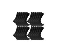 24 Pairs Multipack Ultimate Comfort 100% Cotton Socks Sock Snob Black 11-14