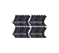 24 Pairs Multipack Ultimate Cotton Rich Work Socks Sock Snob Black 6-11
