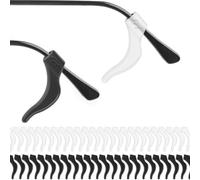 24 Pairs Non-Slip Eyeglass Temple Attachments - Universal Holder for All Glasses Types - Ideal for Sports Glasses, Regular Glasses, Sunglasses & Reading Glasses - Soft Silicone Ear Hooks for Secure