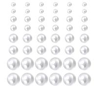 24 Pairs Pearl Earrings for Women, Faux Pearls Earings, 4 Mixed Sizes Round Ball Pearl Earring Set in White