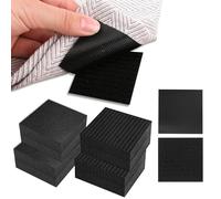 24 Pairs Rug Gripper for Carpeted Floor, Carpet Grippers for Rugs on Top of Carpet, Washable Reusable Non Slip Sticky Grip for Hardwood Floors Furniture, Square 5cm x 5cm