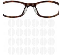 24 Pairs Silicone Nose Pads for Glasses, 1mm Ultra-Thin Anti-Slip Adhesive Clear Glasses Nose Grips Replacement Cushions for Plastic Frames & Sunglasses