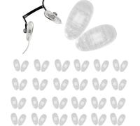 24 Pairs Silicone Nose Pads for Glasses, Soft Non Slip Glasses Nose Pads Stick On, Lightweight Eyeglass Nose Pads for Sunglasses, Spectacles, Reading Glasses, Easy to Apply Replacement Kit