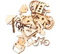 24 Pces Mixed Wooden Cutouts Vehicle Shapes, MDF, Craft Shape, Embellishments, Decoration, Scrapbooking