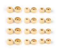 24 PCS/12 Pairs Earbuds Tips, KZ ZS10 PRO IEM Eartips, Replacement in Ear Monitor Rubber Tips for ZSN PRO X, EDX PRO, ZAS, ZAR, KBEAR KS1, KS2, CCZ Melody, DC01 PRO, DC02, MC02, DC03 (Beige, S/M/L)