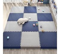 24 Pcs 12x12x1in Extra Thick Foam Puzzle Play Mat Foam Interlocking Floor Tiles(Navy Blue+Gray)