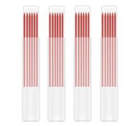 24 Pcs 2.8mm Refills, Solid Carpentry Refills for Mark Pencils Scriber Architect Drawing Marking (Red)