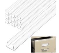 24 Pcs 3/8" x 9/16" x 9/16" Rope Light Track Plastic Channel U Clear PVC Light Mounting Track Led Neon Flex Mounting Holder for Wall Outdoor Indoor, 3.3ft Long