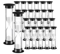 24 Pcs 30s Sand Timer Kids Timer 30s Timer for Classroom Acrylic Covered Hourglass Clock Toothbrush Sand Timer for School