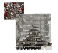 24 Pcs 30x30cm Silver Shimmer Wall Backdrop Panels for Party Decoration, Panels Translucent Frame Shiny Sequin Backdrop Panel for Wedding Birthday Stage Decoration
