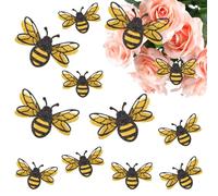24 Pcs 3D Bee Stickers 2 Sizes Honey Bee Party Wall Decor Glitter Double-Layer Bumble Bee Stickers Yellow Honey Bees Spring Summer Window Cling Decor for Crafts Home Windows Parties Decorations