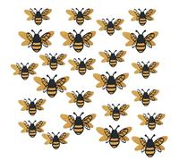 24 Pcs 3D Bee Stickers, Double Layer Glitter Realistic Bumble Bee Decor, Paper Flowers Embellishments for Home Wall, Party, Crafts and Scrapbook Themed Decor