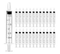 24 Pcs 3ml Syringe Colostrum Syringe Syringes with Cap Plastic Syringes Without Needle Individual Package Sterile for Feeding Pets Colostrum Collection Scientific Labs Liquid Measuring
