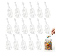 24 Pcs 4.3" Mini Acrylic Plastic Kitchen Scoops-Multi Purpose Ice Scoops for Candy Popcorn Food Ice Cream Dessert Canisters Jars Buffet Kitchen Bar Wedding Party