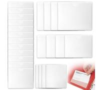 24 PCS 4 Sizes Parking Permit Holder for Car Windscreen, Self Adhesive Car Permit Holders Windscreen Card Holder Clear for Car, Van, Caravan Windscreen, Tax Disc Holder for Car Windscreen