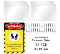 24 pcs 8 X 12 inch sublimation metal sign blanks, Aluminum sublimation sign blanks Heat Transfer blank metal sign,sublimation photo blanks for Advertising Sign,Wall Decor
