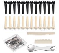 24 Pcs Acoustic Guitar Bridge Pins String Pegs Guitar Bridge Saddle Nu
