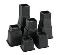 24 PCS Adjustable Bed Risers 12 Inch Heavy Duty, Furniture Risers Elevation in Heights 3, 4, 5, 6, 7, 8, 9, 10, 11, 12 Inch for Couch, Sofa, Table, Chair, Raisers Support up to 6,000 lbs, Black