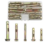 24 Pcs Anchor Bolts,Expanding Rawl Bolts For Wall、Concrete、Brick,Masonry, (M6/8/10) Heavy Duty Expansion Screws Plugs Assorted Set For Wall Fixings(50/70/80mm)