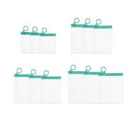 24 Pcs Anti-Tarnish Clear Hanging Jewelry Storage Pouches,Dustproof Travel & Closet Organizer for Sterling Silver Necklaces Hoop Earrings Rings Bracelets(2, Black, Only EVA Pouches(12pcs))