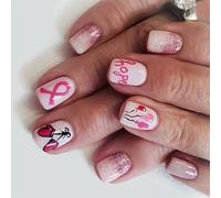 24 Pcs Artificial Nails Christmas Theme Santa Snowflake Design Reusable Safety ABS Components for Women Celebration Press Claws