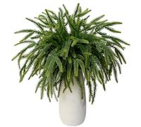 24 Pcs Artificial Norfolk Pine Stems Christmas Greenery Branches Evergreen Cedar Picks for Xmas Wreath Garland Diy Craft Vase Filling Floral Arrangement Indoor Outdoor Decorating (24, Cryptomeria)