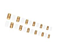 24 Pcs Autumn Square Glues On Nails Gold And White Glossy Press On Full Covers With Maple Leaves For Art Fall Nail Designs
