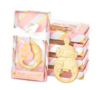 24 PCS Baby Bottle Opener Favors Baby Shower Party Favors Baby Girl Shower Gifts Decorations Souvenirs for Guest (Pink, 24)