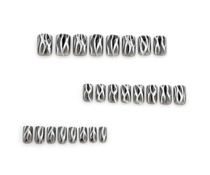 24 Pcs Black Full Covers Gradients Stick on Nails Glittering False Square Press on Flame Artificial